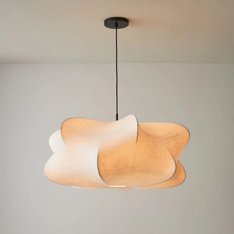 Lampe en soie minimaliste nordique Restaurant lampes suspendues de luxe décor à la maison lustres pour salle à manger chambre Suspension Luminaire