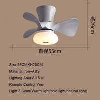 ventilateur de plafond lumineux pour espace commercial
