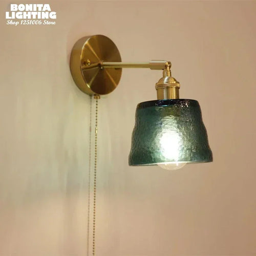 applique murale rotative en verre style nordique japonais avec miroir - vue 7 sur 18