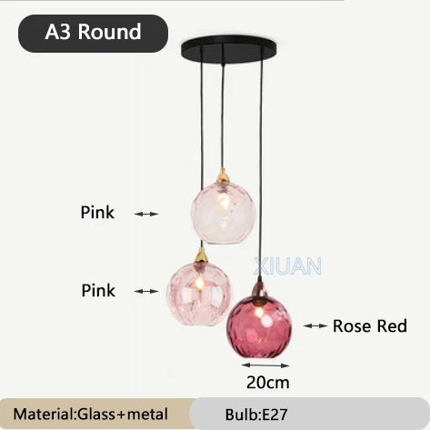 lustre en verre coloré lumineux pour restaurant - vue 25 sur 25