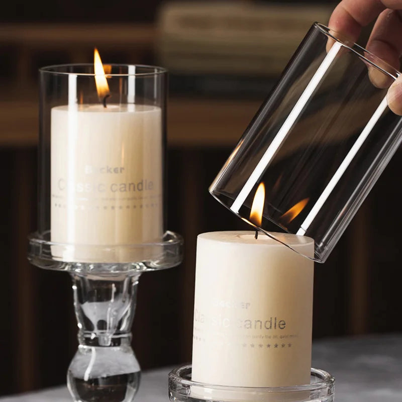 bougeoir en verre pour bougie chauffe-plat décoratif outdoor