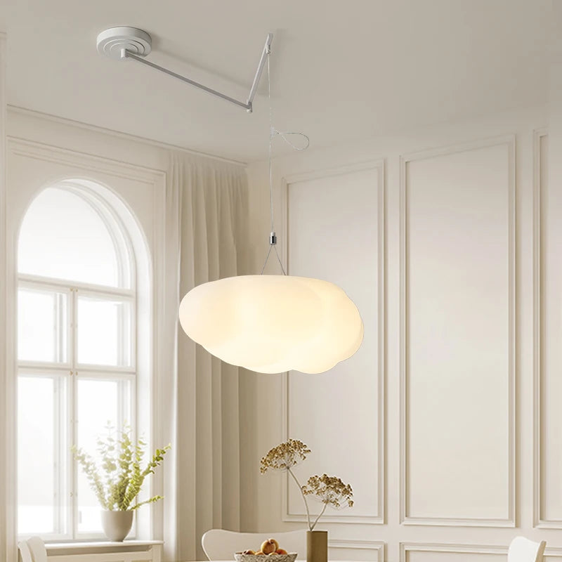 Simple moderne nouvelle crème nuage LED Lustres lumière pour Restaurant salon salle à manger chambre d'enfants couloir suspendus Lustres