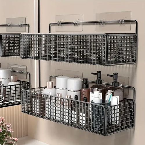 panier de rangement mural en métal pour accessoires peu encombrant - vue 3 sur 6
