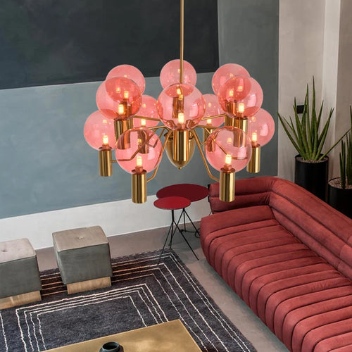 suspension design en verre pour intérieur moderne et luxueux - vue 3 sur 12