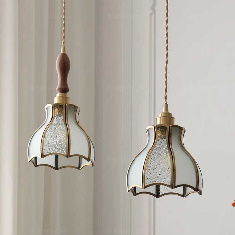 iwhd suspension moderne en cuivre verre led décorative