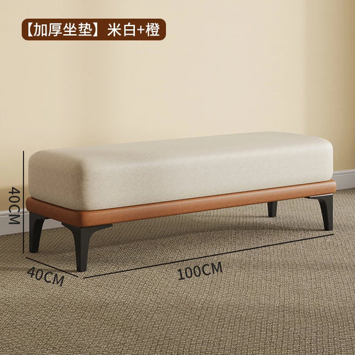 tabouret en velours moderne nordique pouf unique et peu encombrant - vue 10 sur 24