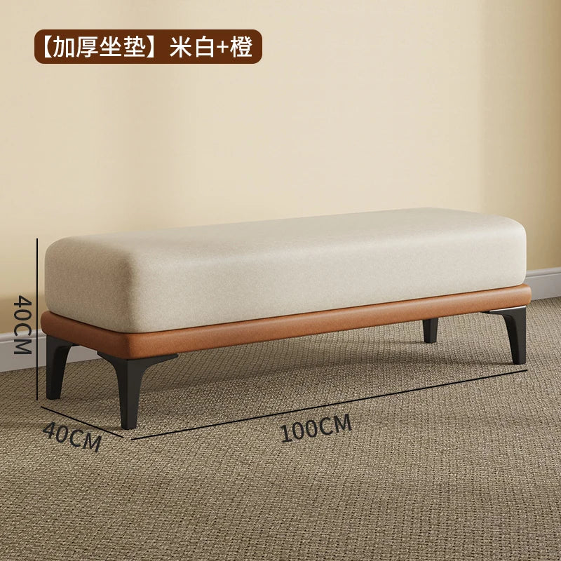 tabouret en velours moderne nordique pouf unique et peu encombrant - vue 9 sur 24
