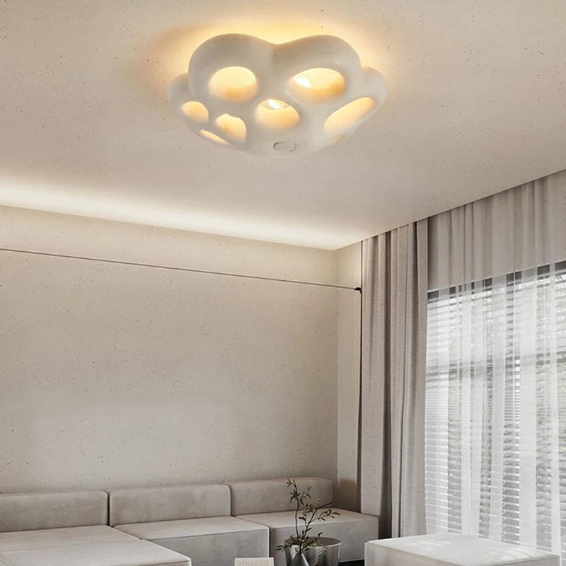 plafonnier led moderne nordique wabi sabi personnalisé fleur - vue 3 sur 7