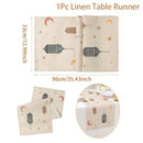 Chemin de table ramadan motifs lanterne lune étoiles
