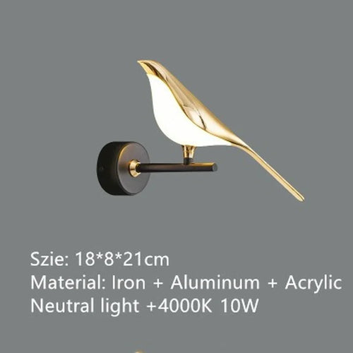 golden bird applique murale led rotative 	 suspendue - vue 7 sur 7