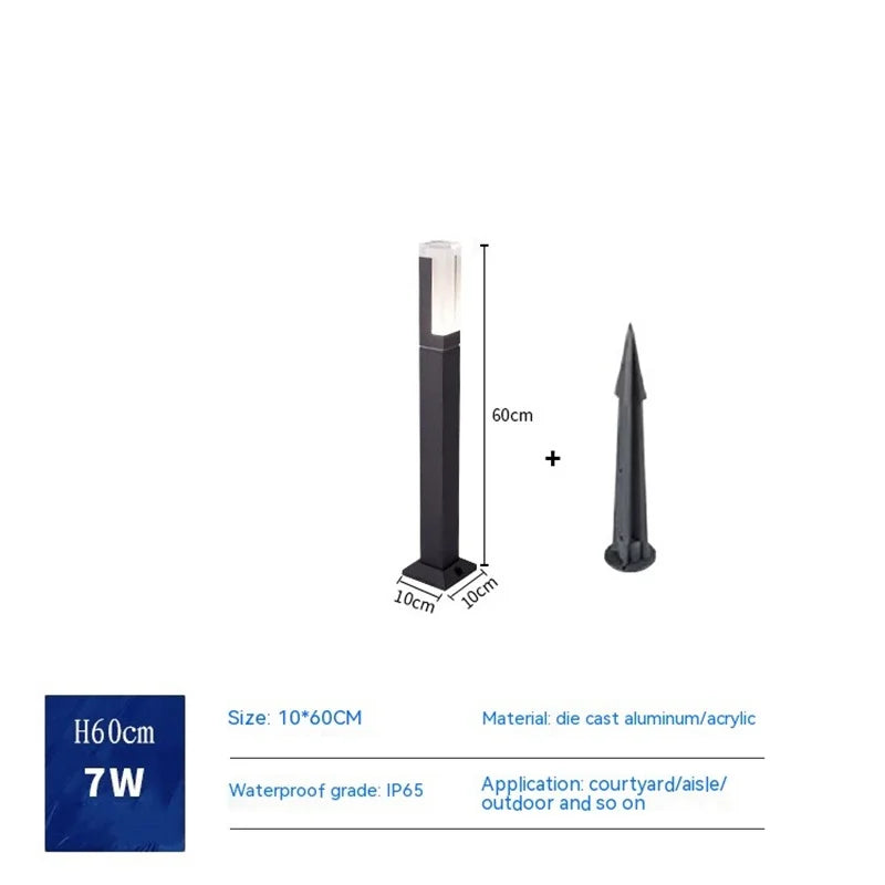 colonne lumineuse led extérieure étanche pour jardin et paysage - vue 12 sur 14