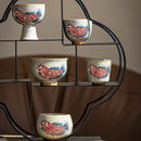 Tasse kung fu ceramique motif arowana style chinois