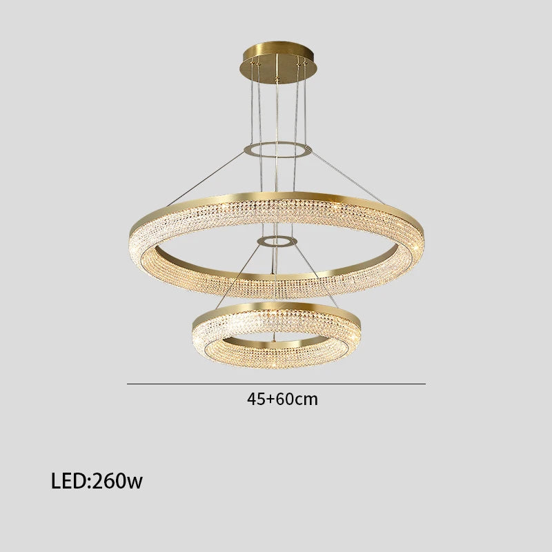 Lustre de luxe led rond design moderne pour intérieur | Lumeers