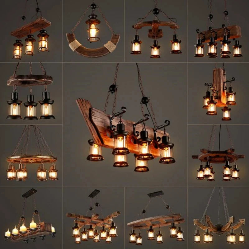 Suspension LED Vintage de pays