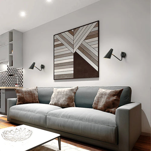 Applique murale réglable interrupteur vintage led flexible noir/or
