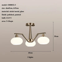 lustre moderne en métal avec éclairage led décoratif