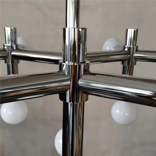 lustre moderne design nordique en verre et métal - vue 7 sur 7