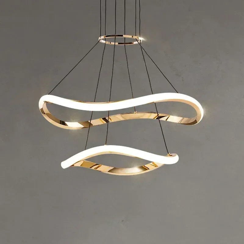 lustre led nordique suspendu décorations de luxe pour maison - vue 3 sur 9