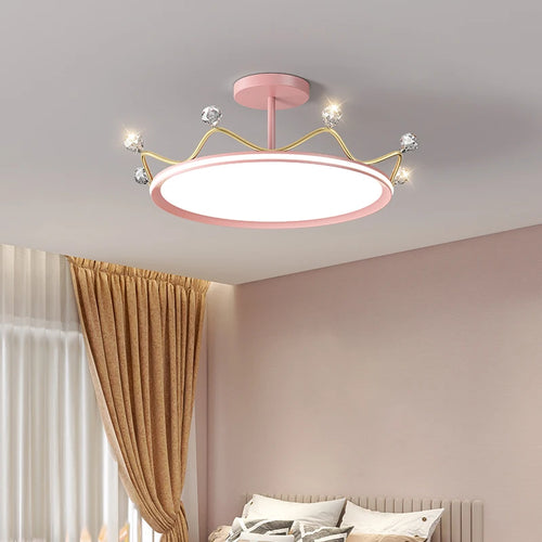 plafonnier en forme de couronne pour chambre d'enfant princesse protection des yeux