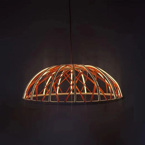 SANDYHA moderne Simple tressé corde ronde lustre créatif maille lampe à LED pour salon salle à manger maison suspension luminaires