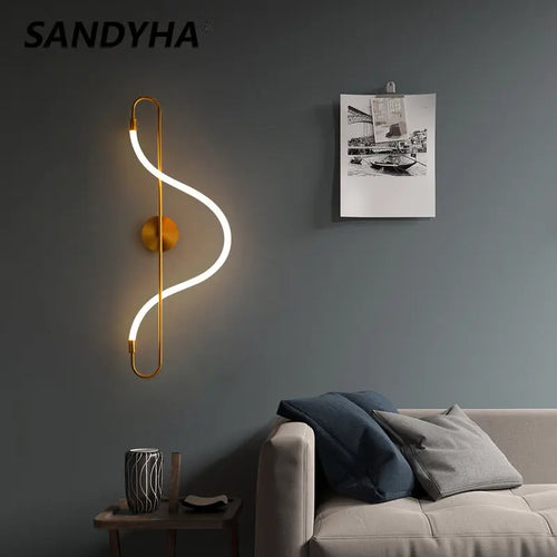 lustre nordique moderne doré brillant sandyha éclairage intérieur