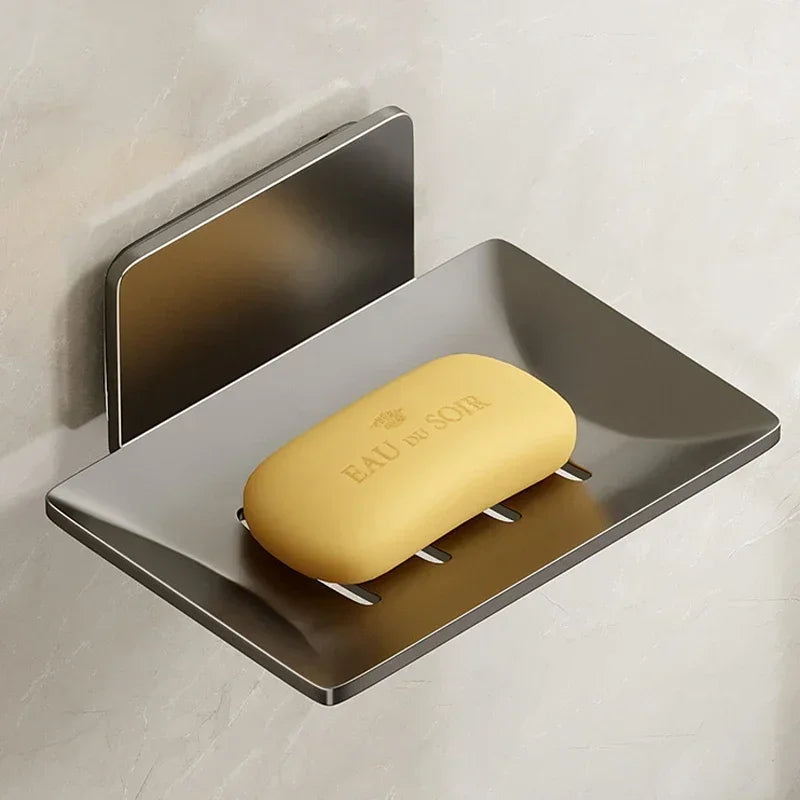 porte-savon mural en aluminium pour rangement de salle de bain et cuisine - vue 8 sur 9
