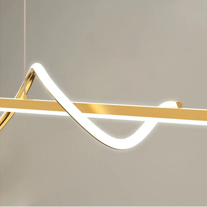 suspension moderne avec lumières led réglables design élégant décor intérieur - vue 6 sur 14