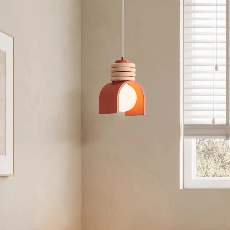 lampe led suspendue créative en résine avec cordon réglable pour intérieur