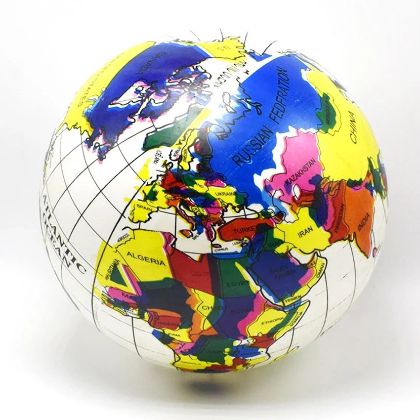globe terrestre gonflable en pvc pour apprendre en s'amusant - vue 4 sur 7