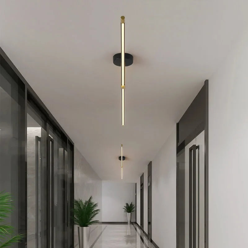 lustre moderne led pour allée murale miroir ligne décoration maison