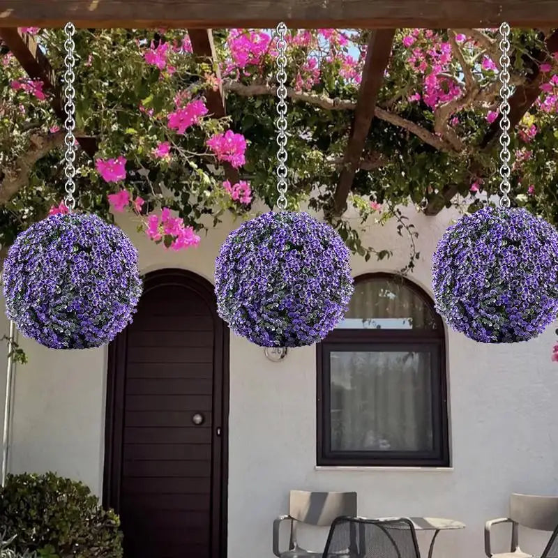 boules de topiaire en gazon artificiel pour décoration extérieure - vue 5 sur 14