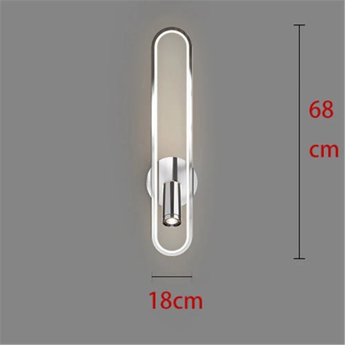 applique murale à led moderne en chrome pour intérieur design - vue 17 sur 16