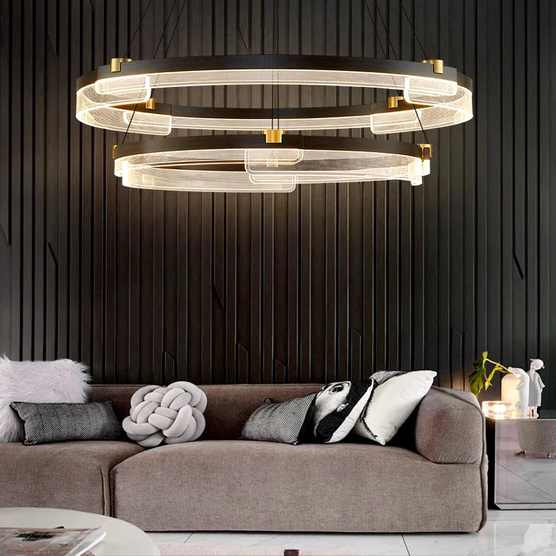 lustre led moderne pour éclairage intérieur en suspension