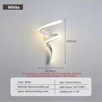 lampes led spirale modernes bande minimaliste fer