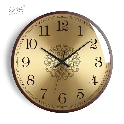 horloge murale design moderne en bois luxe silencieuse décorative idées cadeaux - vue 13 sur 14