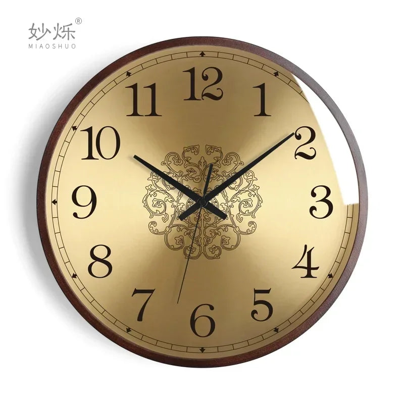 horloge murale design moderne en bois luxe silencieuse décorative idées cadeaux - vue 13 sur 14