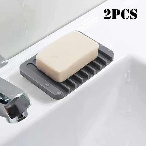 porte-savon en silicone bac auto-drainant pour salle de bain - vue 2 sur 12