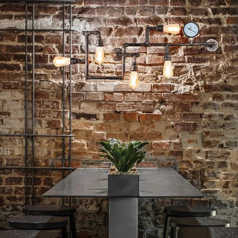 applique murale industrielle vintage en métal pour loft bar restaurant - vue 11 sur 10