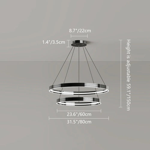lustre moderne en métal pour éclairage intérieur élégant - vue 10 sur 16