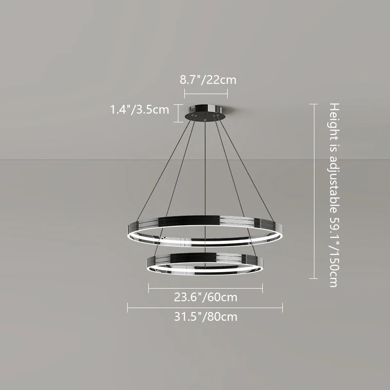 lustre moderne en métal pour éclairage intérieur élégant - vue 9 sur 16