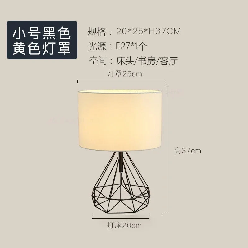 lampes de table géométriques rétro nordiques créatives pour décoration intérieure - vue 10 sur 10