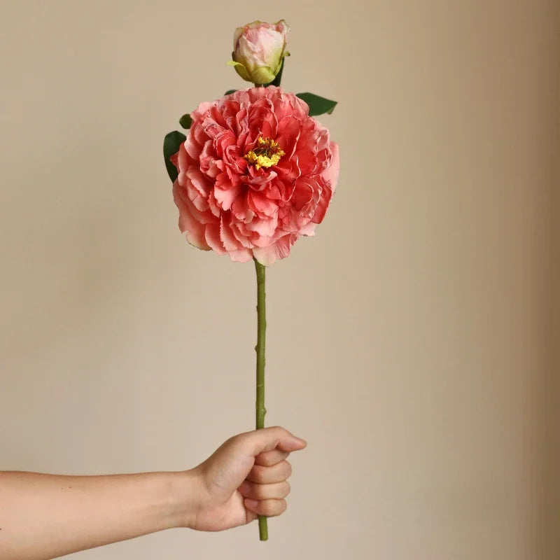 plante artificielle pivoine en soie pour décoration intérieure fleurs réalistes