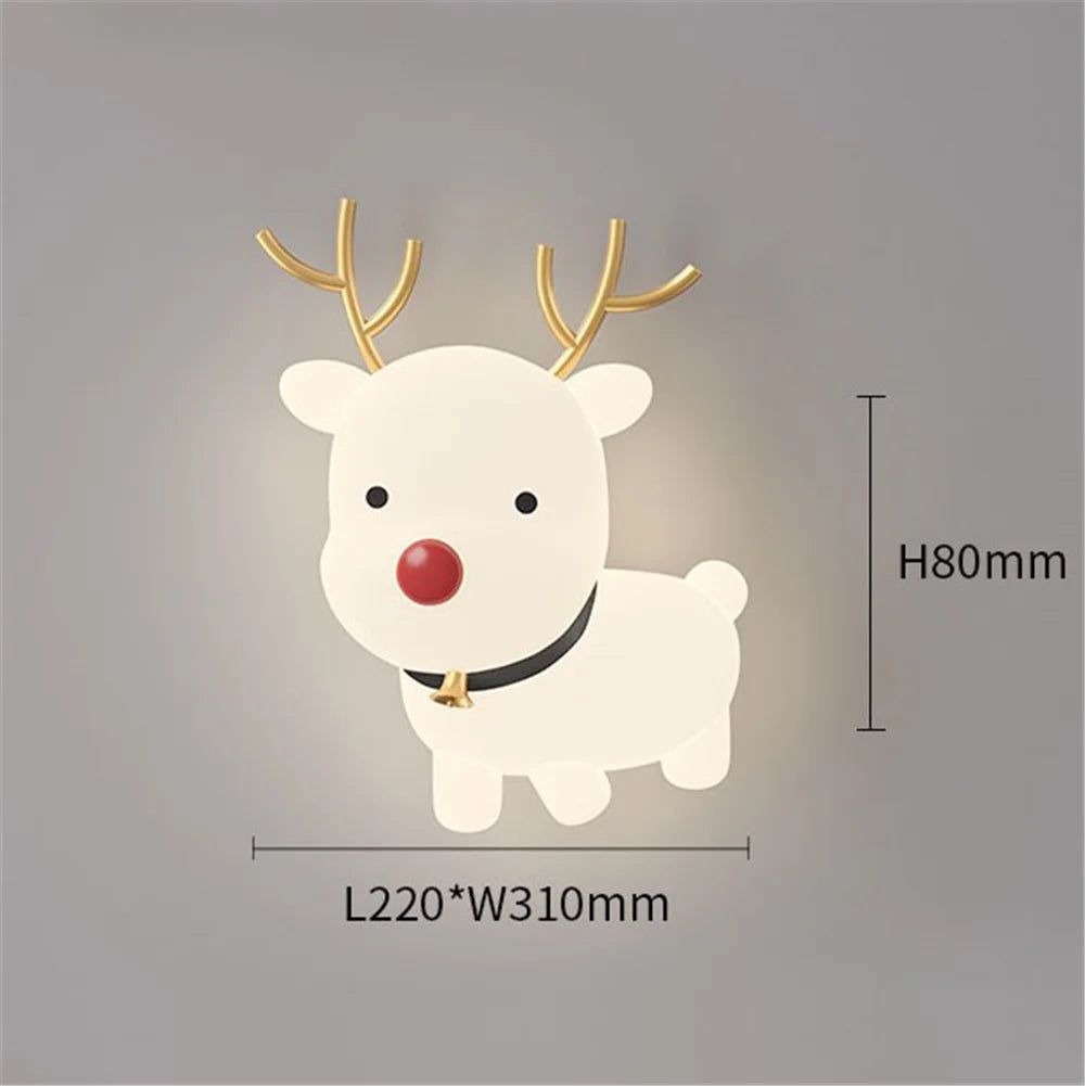applique murale led cerf de noël décoration créative intérieure - vue 8 sur 9