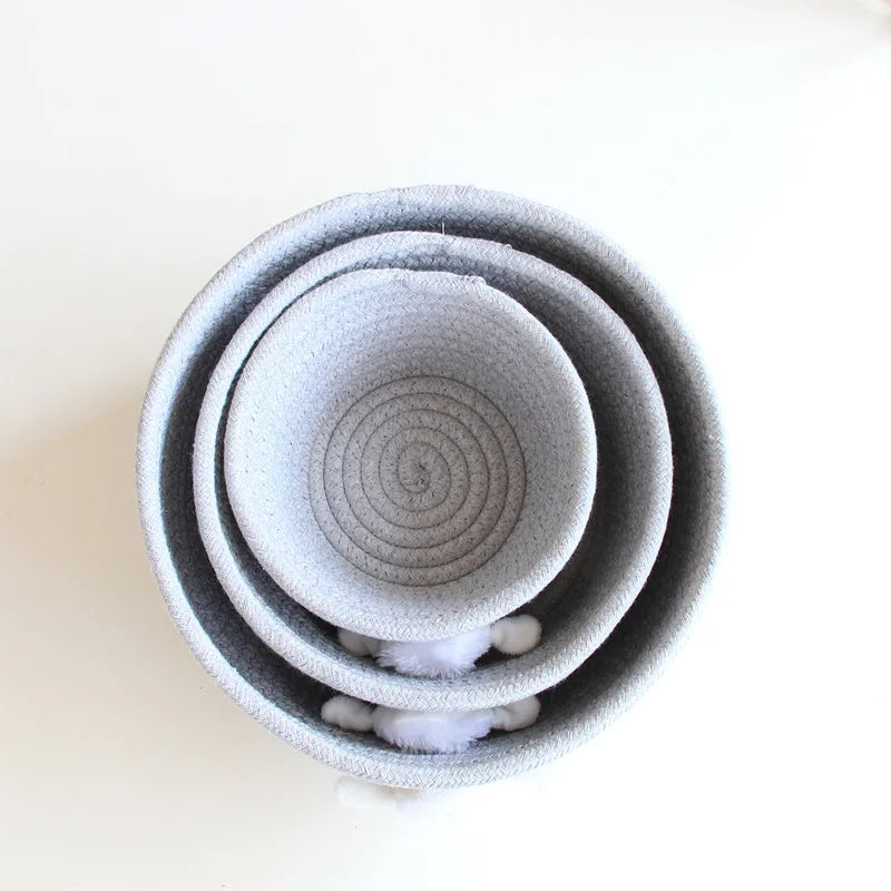 panier de rangement tissé animaux pour jouets et objets divers - vue 6 sur 21