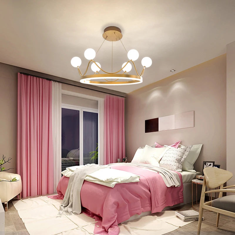 lustre led couronne style moderne décoratif suspension - vue 4 sur 8