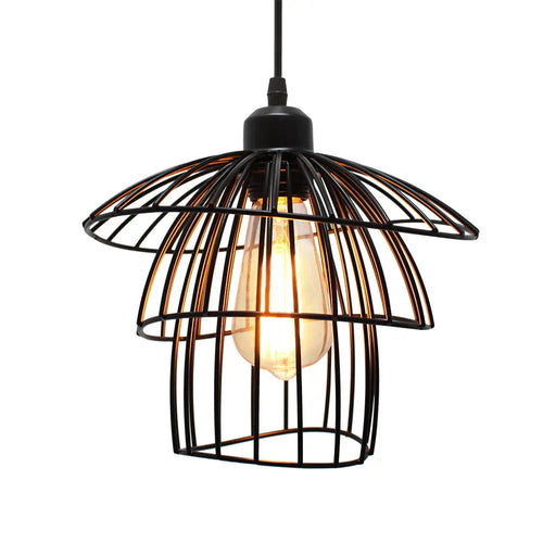 suspension vintage en métal abat-jour cage pour éclairage intérieur - vue 14 sur 24