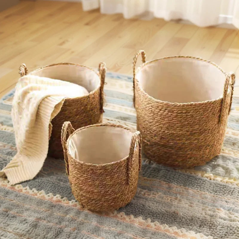 panier de rangement en osier pour divers articles et plantes