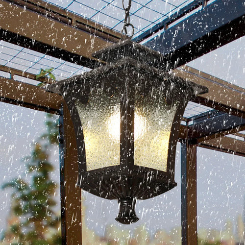 suspension extérieure vintage pour éclairage de patio et couloir - vue 5 sur 7