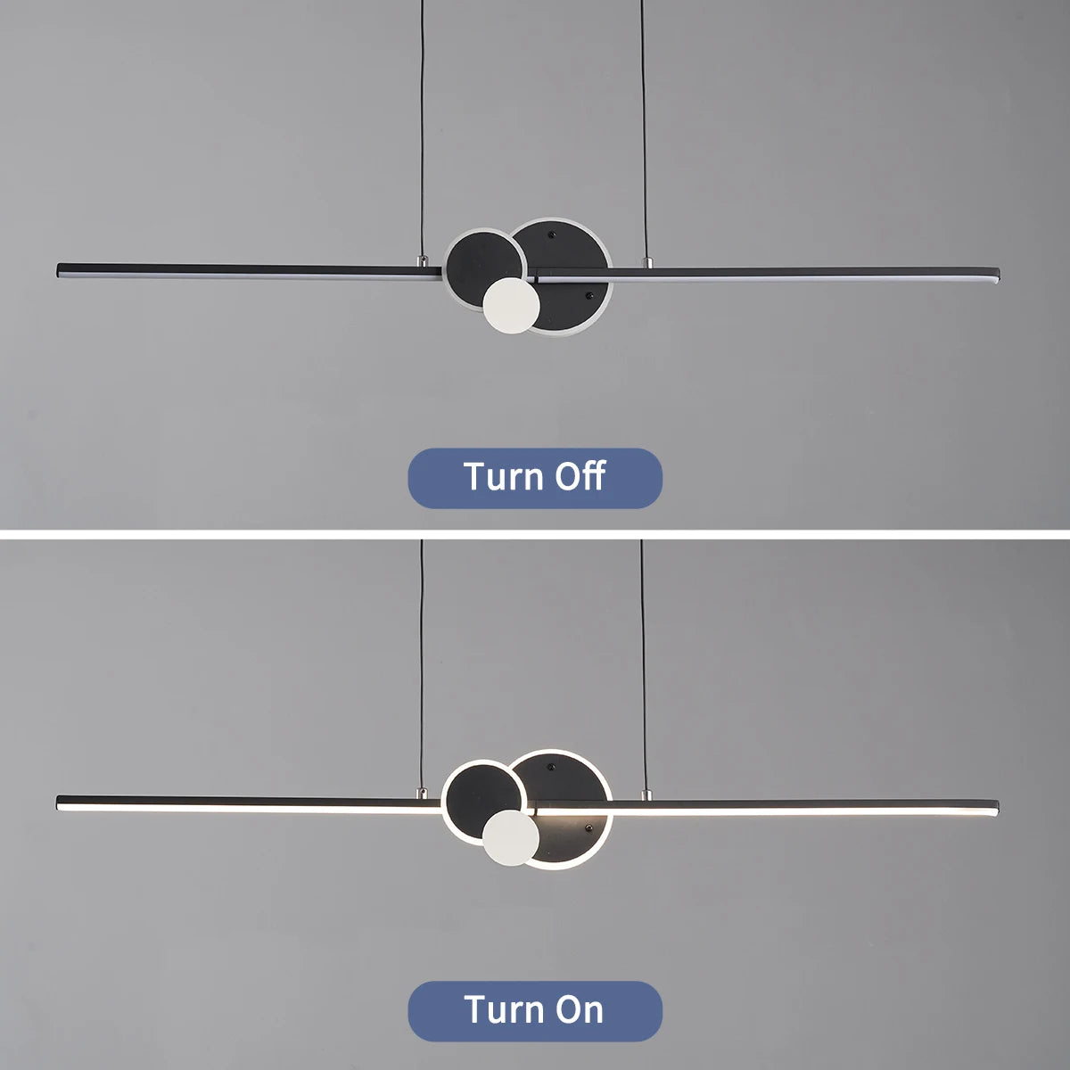 Modern Hanging LED Chandelier Tables, Restaurants, Kitchens, Minimum Ceiling Chandeliers, Home Decorative Lights, Linear - vue 5 sur 6