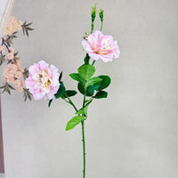 fleurs artificielles deux têtes roses décoration élégante pour intérieur